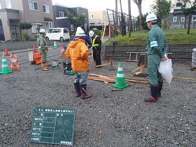 安全パトロール：路面凍上改修工事　その11・公営住宅（東雁来団地2号棟）外構整備工事
トラスコ中山㈱植栽維持管理業務・社会資本整備総合交付金事業　もつき公園再整備工事・北海道札幌視覚支援学校新築外構工事（造園工）