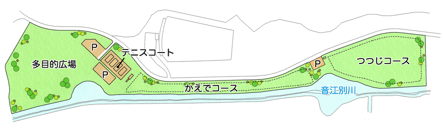 きたひろサンパーク全体図イラスト画像/