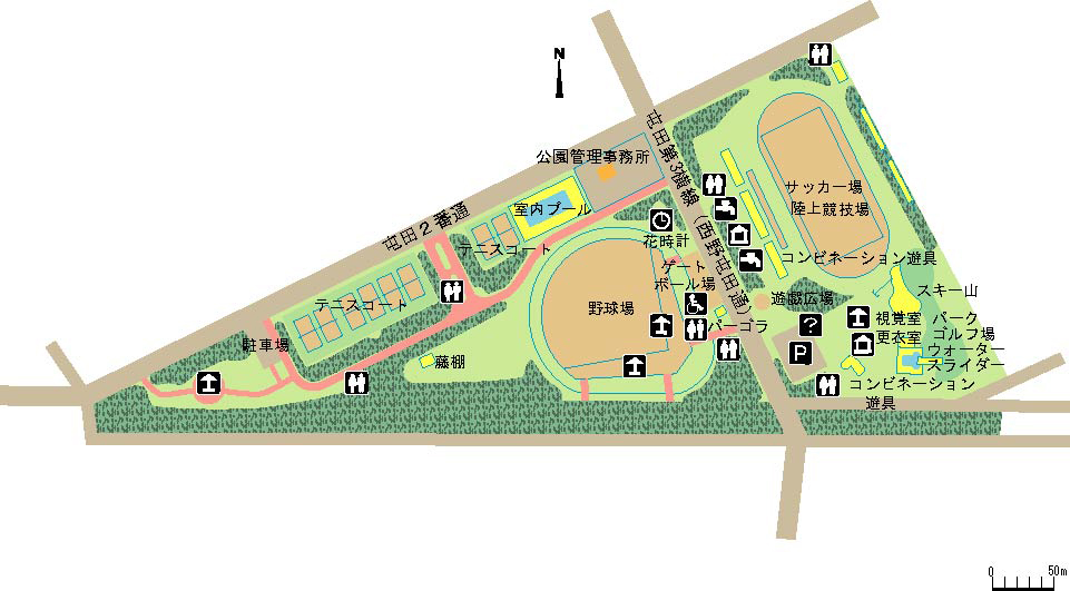 屯田西公園のマップ画像